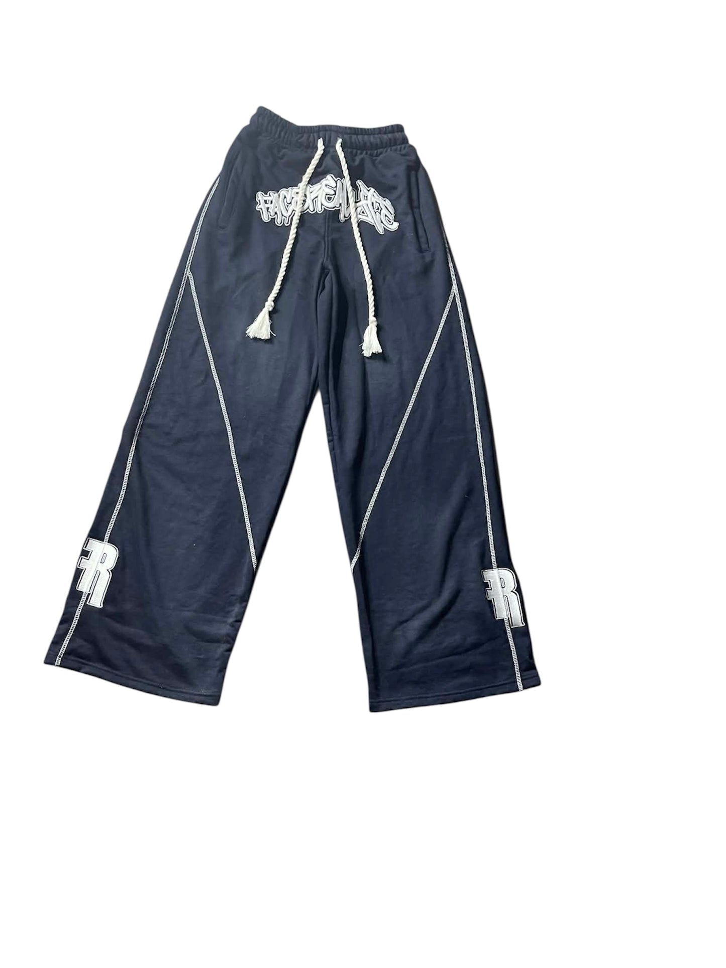 NAVY CONTRAST SWEATS