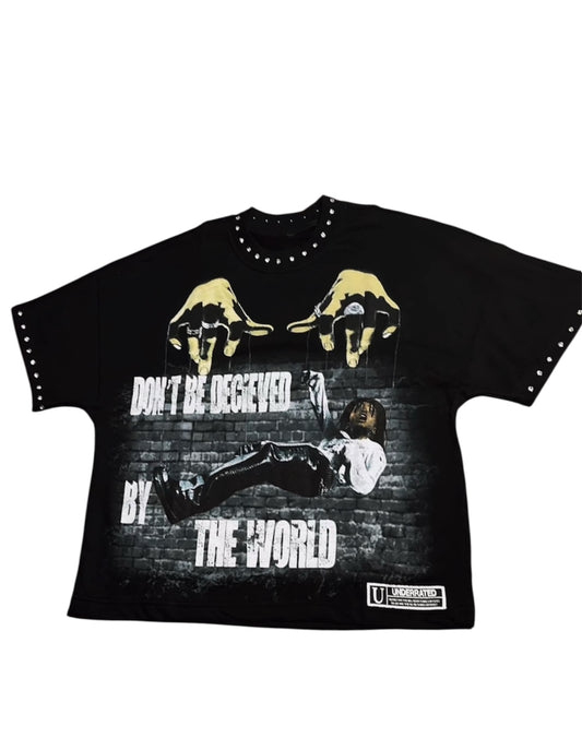 "DON'T BE DECIEVED.." RHINESTONE TEE