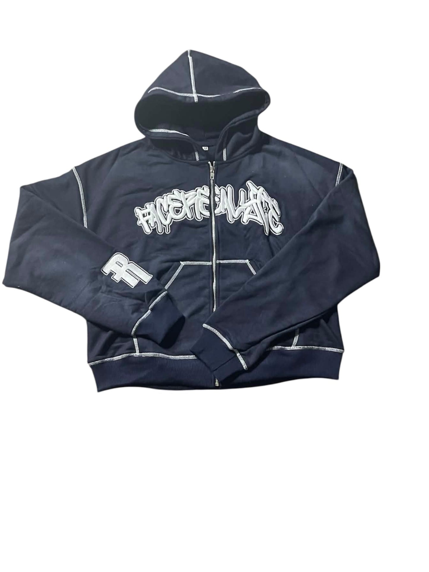 NAVY CONTRAST HOODIE