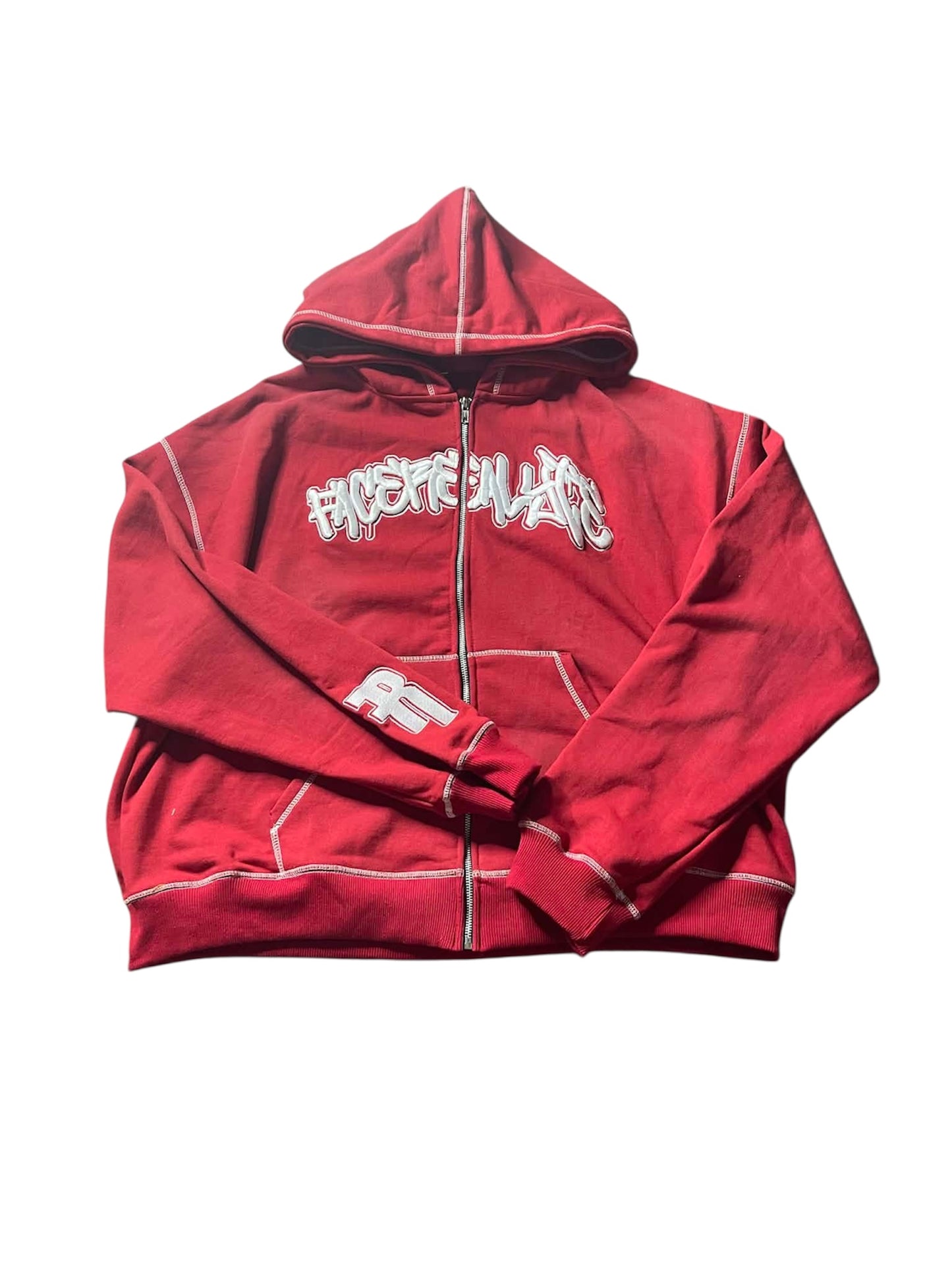 RED CONTRAST HOODIE